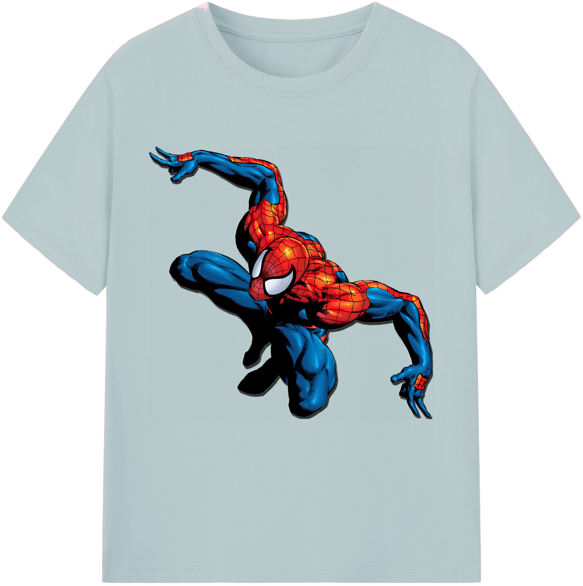 （画像用） Spider Man スパイダーマン 綿100％半袖Tシャツ（フロントプリント）
